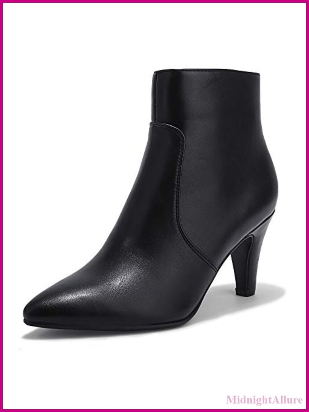 Kitten Heel Pointed Toe Ankle Booties Side Zip Short Boots